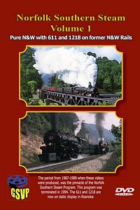 Norfolk Southern Steam Vol 1 on DVD by Greg Scholl