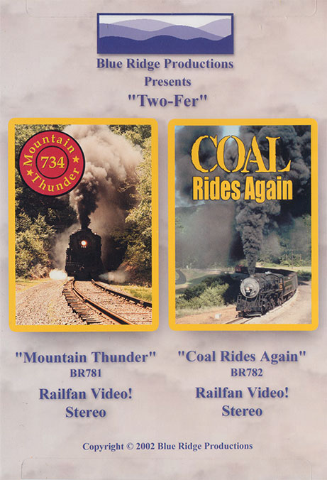 Two-Fer Combo Mountain Thunder and Coal Rides Again DVD Blue Ridge Productions BR7812 822170010197