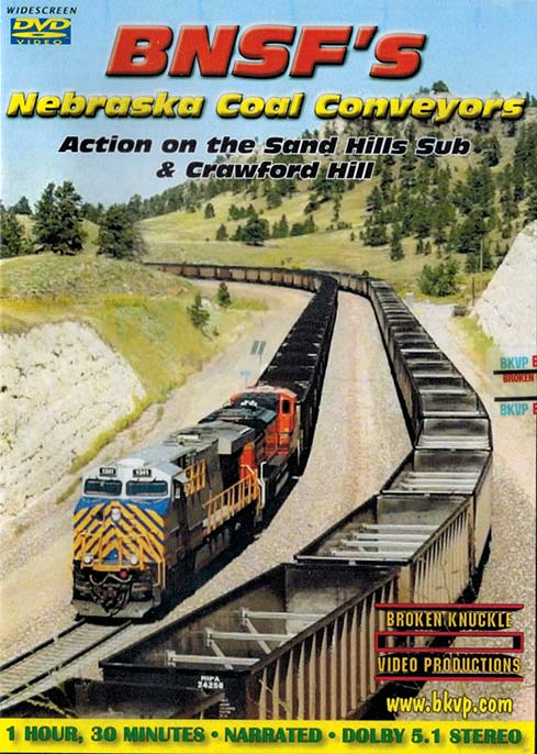 BNSFs Nebraska Coal Conveyors - Sand Hills Sub & Crawford Hill DVD Broken Knuckle Video Productions BKNCC-DVD