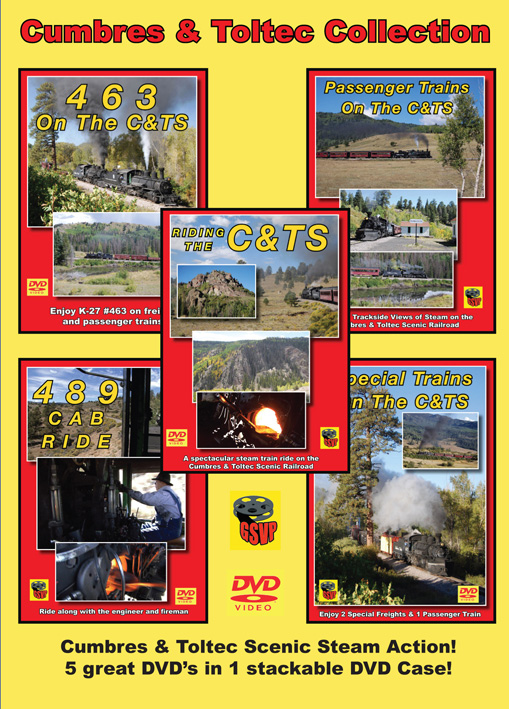 Cumbres & Toltec 5 Disc Collection DVD Greg Scholl Video Productions GSVP-075 604435007599
