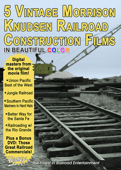 5 Vintage Morrison Knudsen Railroad Construction Films 6-DVD Set Pentrex MK6-DVD 634972958870