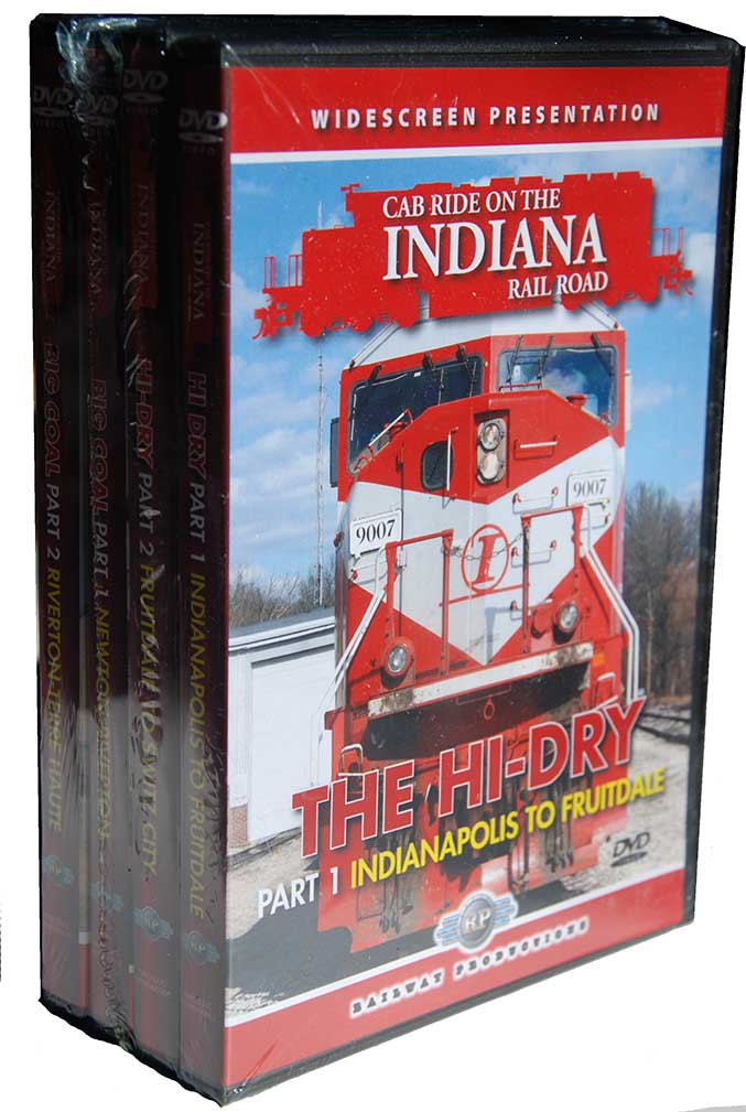 Cab Ride on the Indiana Rail Road 4 DVD Set Hi-Dry & Big Coal Railway Productions INRDALLDVD