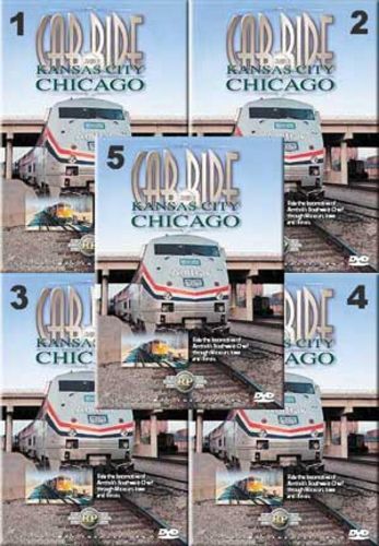 Cab Ride From Kansas City to Chicago Set 5 DIscs Vols 1-5 Railway Productions KC-CHISET