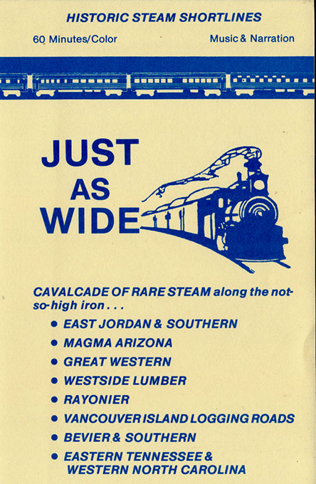 Historic Steam Shortlines - Just as Wide DVD Revelation Video RVQ-JAW