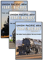 Union Pacific 4014 Year of the Big Boy 3 DVD Collection Vols 1-3